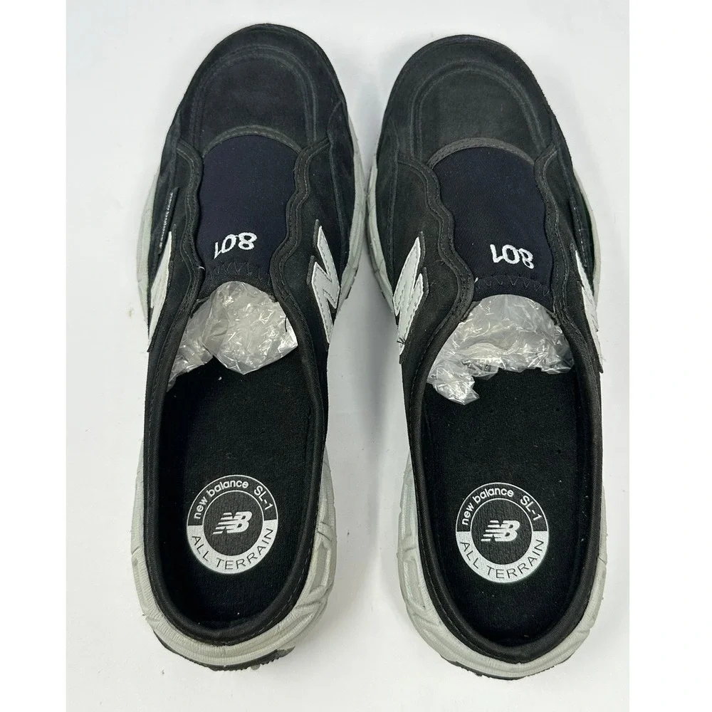 New Balance 801 All Terrain Mules Mens 9 Black Grey Slip On Shoes M801SBK